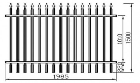 Klasické plotové pole 'Standart' 3