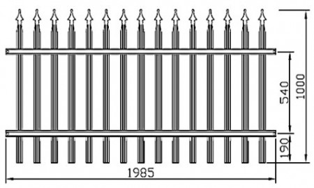 Klasické plotové pole 'Standart' 1