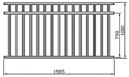Balustrádové plotové pole 'Standart' 1